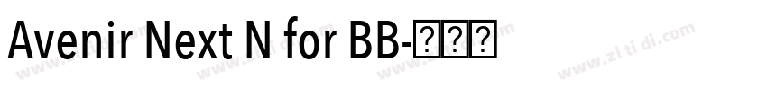 Avenir Next N for BB字体转换
